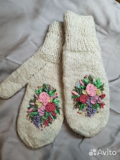 Варежки женские ручная работа