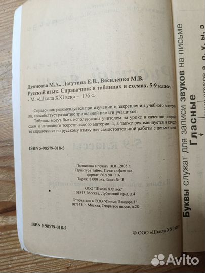 Русский язык в таблицах. Пособие