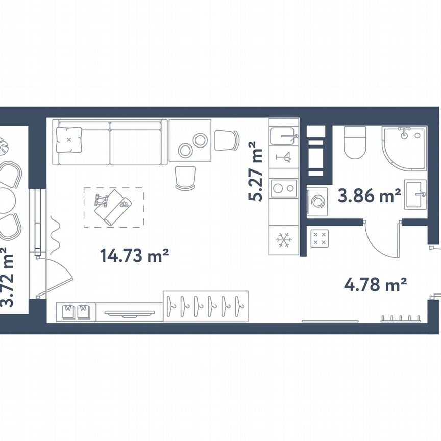 Квартира-студия, 30,5 м², 9/11 эт.