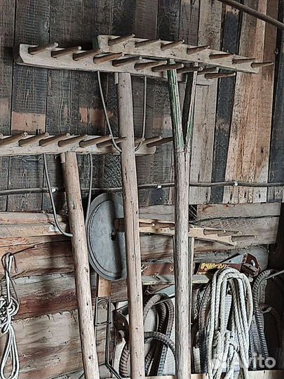 Грабли деревянные, старинные