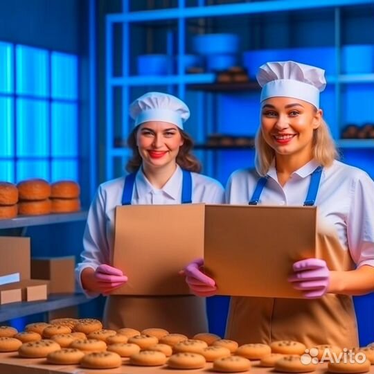 Работники на производство печенья