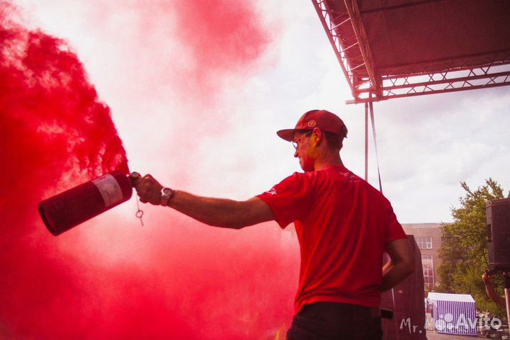 Цветной дым для гендер пати