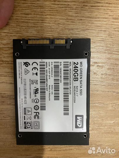Жесткий диск ssd 240 wd green