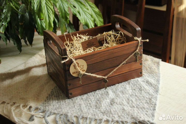 Ящик деревянный / Подарочный бокс / Интерьер