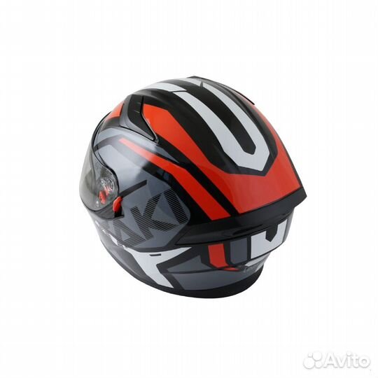 Шлем (интеграл) Ataki JK316 Route серый/красный гл