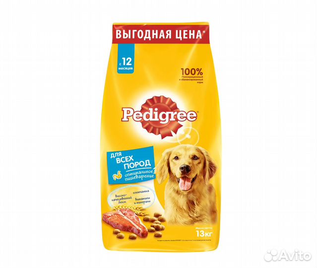 Корм для собак чаппи chappi 15 кг педигри pedigree