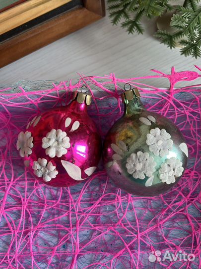 Елочные игрушки «Шары с аппликацией»