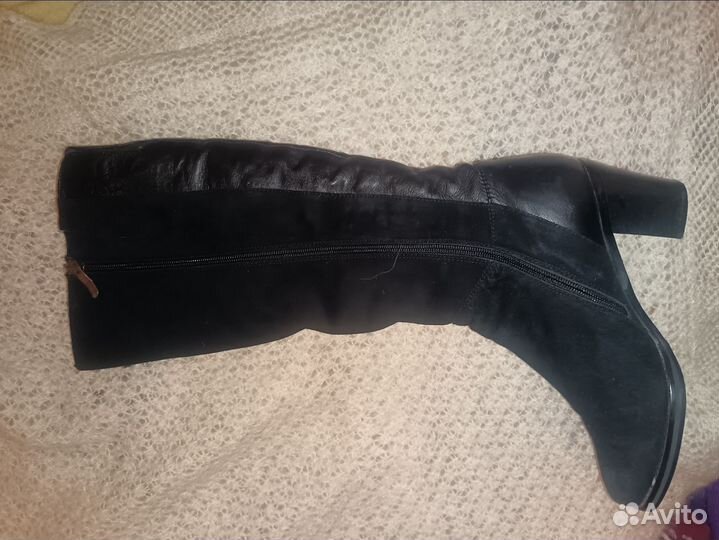 Зимние женские сапоги 38 натуральная замша