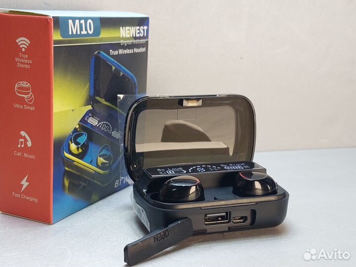 Bluetooth наушники М10 TWS + Повербанк 2000mAh