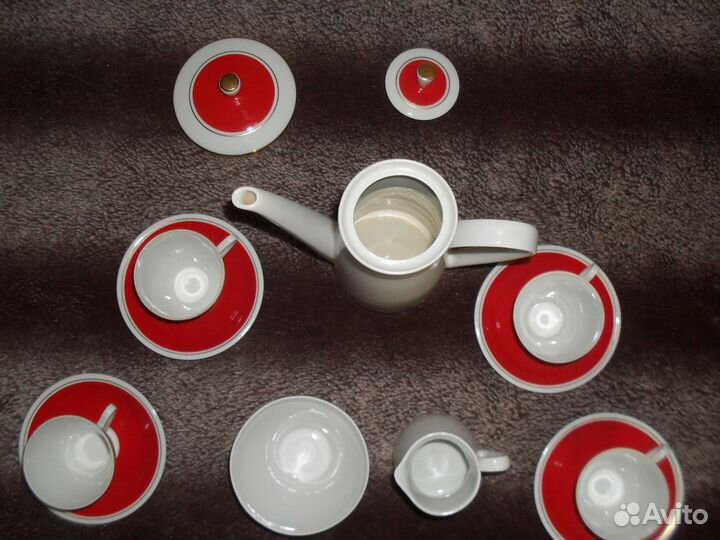 Кофейный сервиз freiberger porzellan гдр 1970 гг