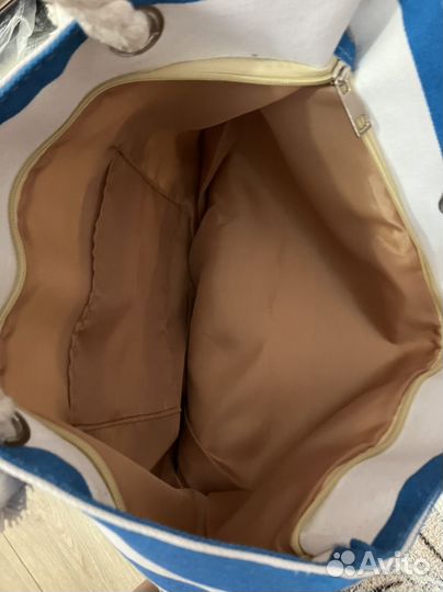 Сумка пляжная льняная размер 50*37*14 см новая