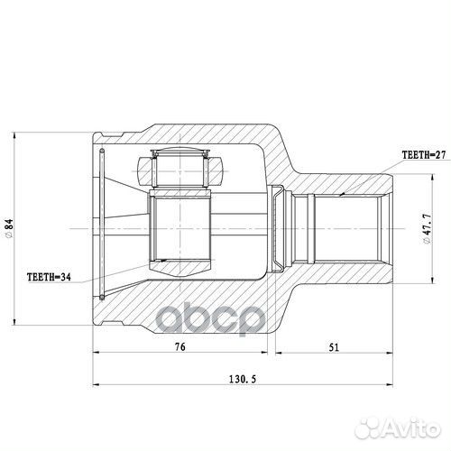 Шрус Z87696R Zikmar