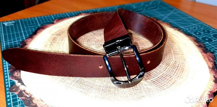 Мужской кожаный ремень ручной работы