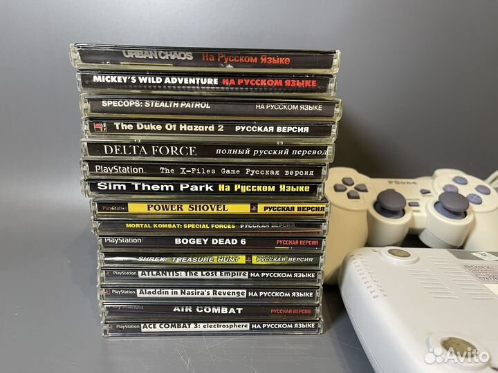 Playstation 1 PS One + 15 игр
