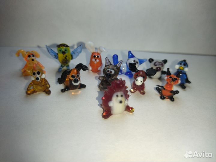 Стеклянные фигурки мини