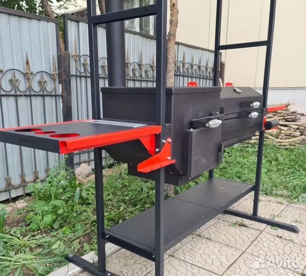 Барбекю комплекс:мангал с крышей печь гриль смокер