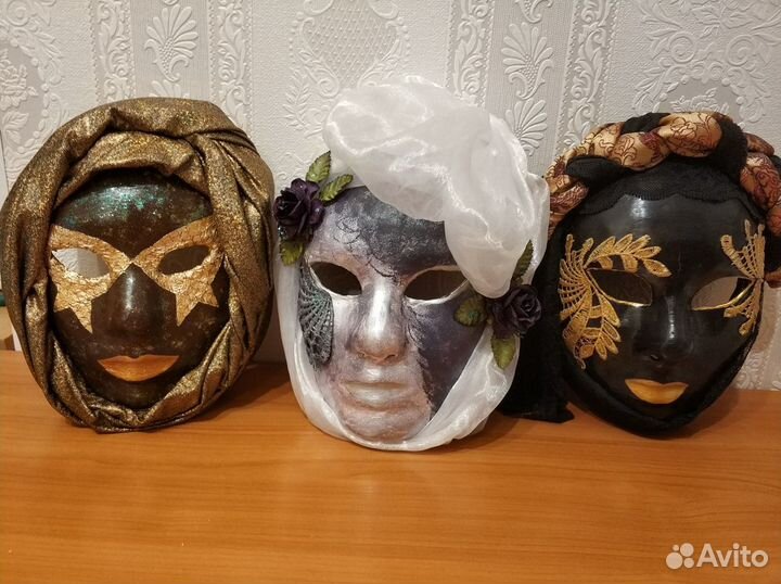 Маска Венецианская Ручная работа Бутылка рама