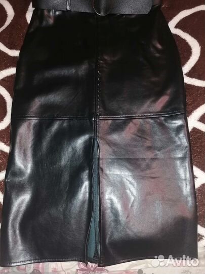 Юбка экокожа