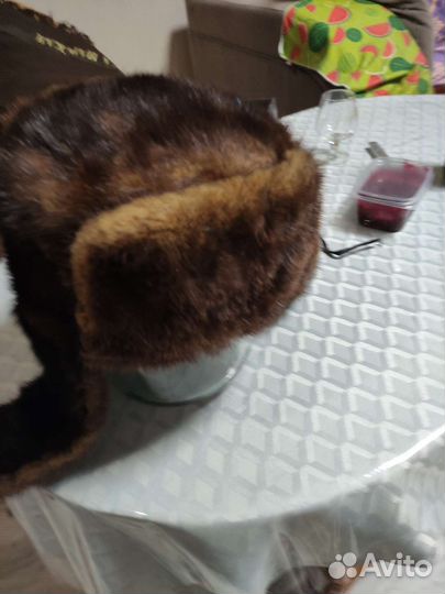 Норковая шапка мужская ушанка