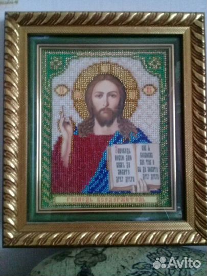 Икона бисер господь вседержатель