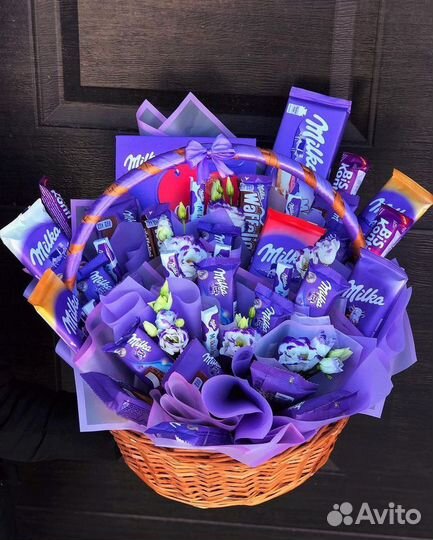 Сладкий букет, из шоколадок, съедобный подарок