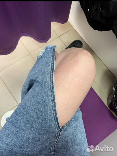 Джинсовая юбка миди 42