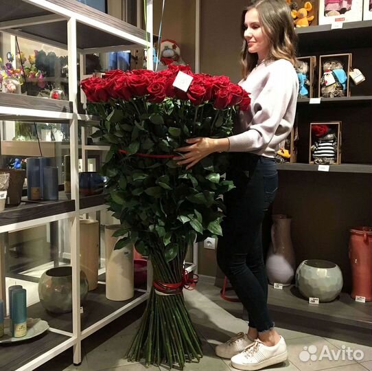 Высокие розы Доставка цветов