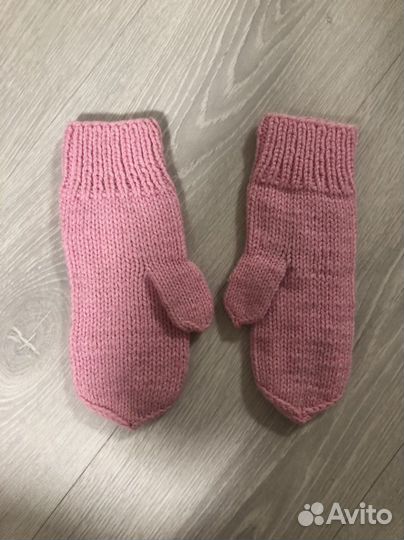 Шапка снуд и варежки комплект