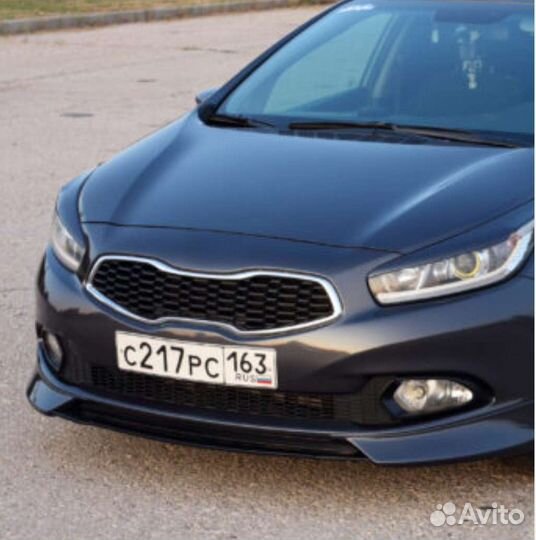 Передняя юбка KIA ceed (JD) 2012-2015 абс пластик