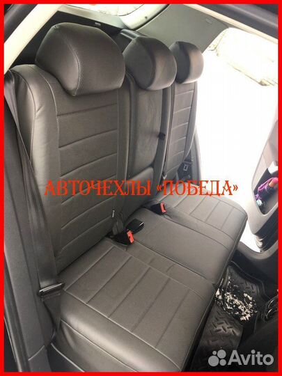 Чехлы Volkswagen Jetta 6 из экокожи чёрные Классик