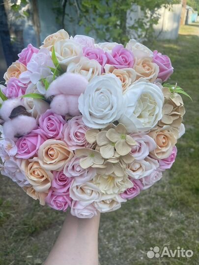 Букет из мыльных роз