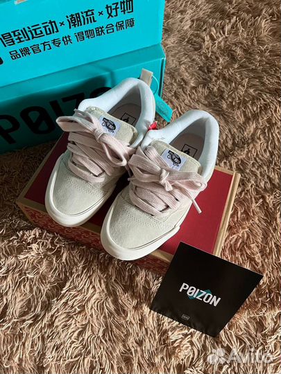 Vans Knu Skool Cream White Pink оригинал