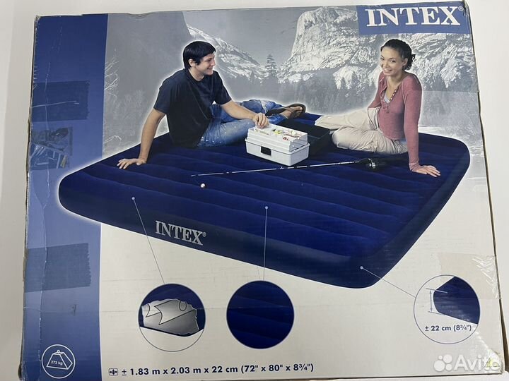 Надувной матрас intex 180x200 см (новый)