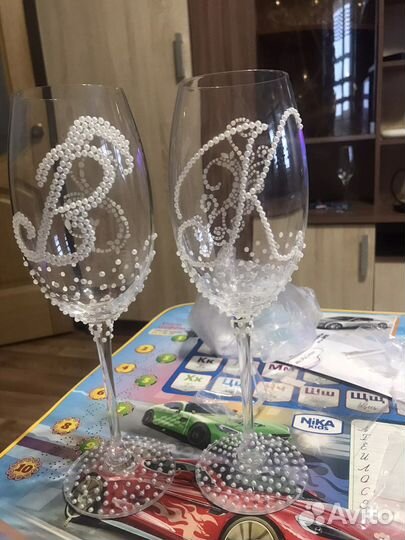 Фужеры Бокалы декор Торжество Свадьба