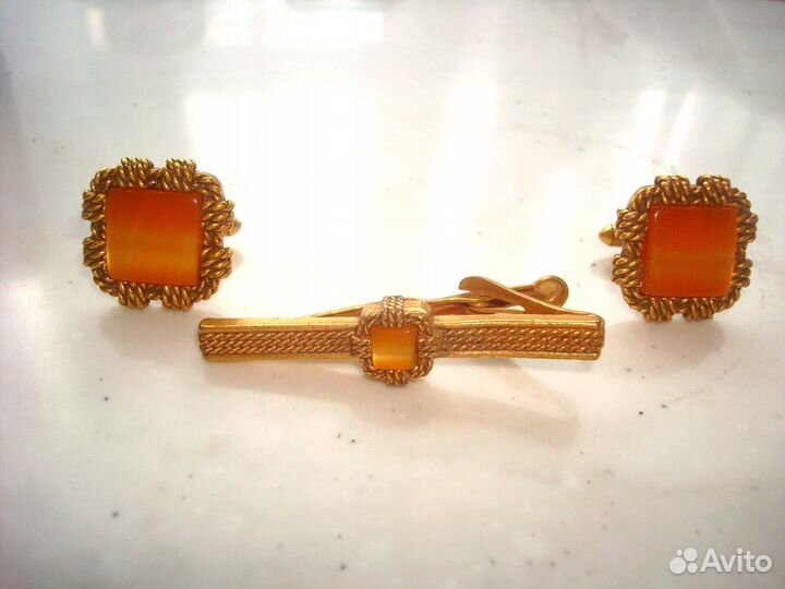 Swank. винтаж. запонки И зажим для галстука