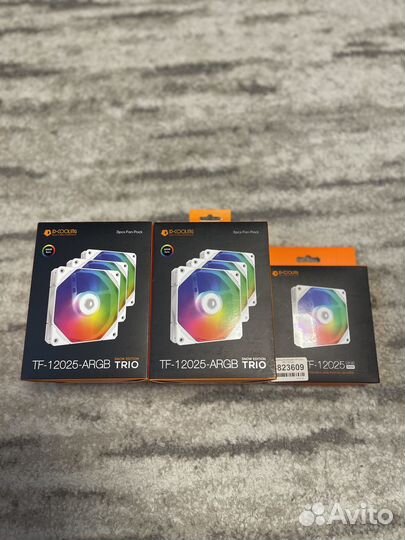 Корпусные вентиляторы белые argb 7 шт. id cooling