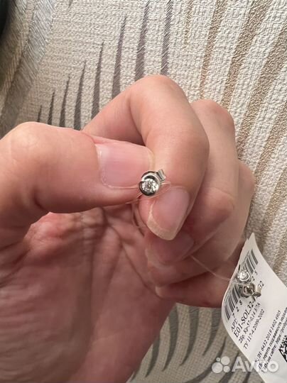 Пусеты с природными бриллиантами