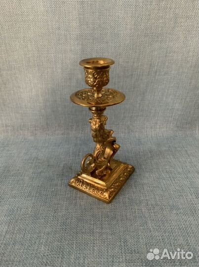 Подсвечник Лев. Материал Бронза