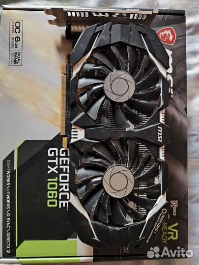 Видеокарта MSI GeForce GTX 1060 6GT OCV1
