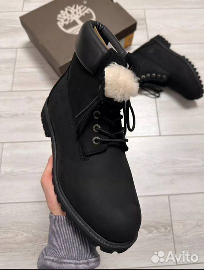 Timberland 6inch Premium Black на меху оригинал