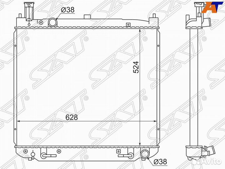 Радиатор toyota hiace granvia/regius/grand hiace 1