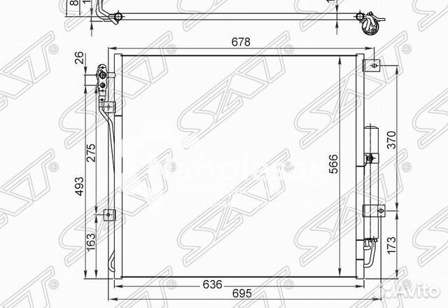 Радиатор кондиционера range rover sport/discovery