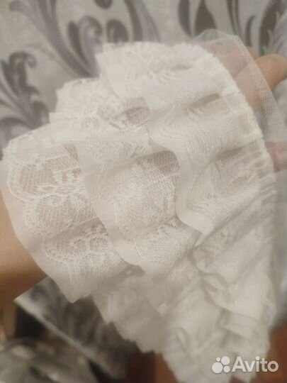 Кружево трехслойное белое