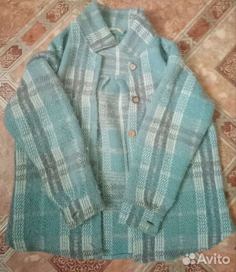 Рубашка в клетку теплая