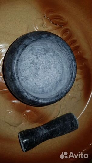 Ступка с пестиком мраморная