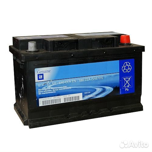 Аккумулятор GM 65 А/ч (95519151) Opel Astra