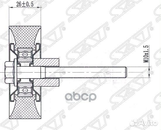 Ролик приводного ремня обводной audi/seat/skoda