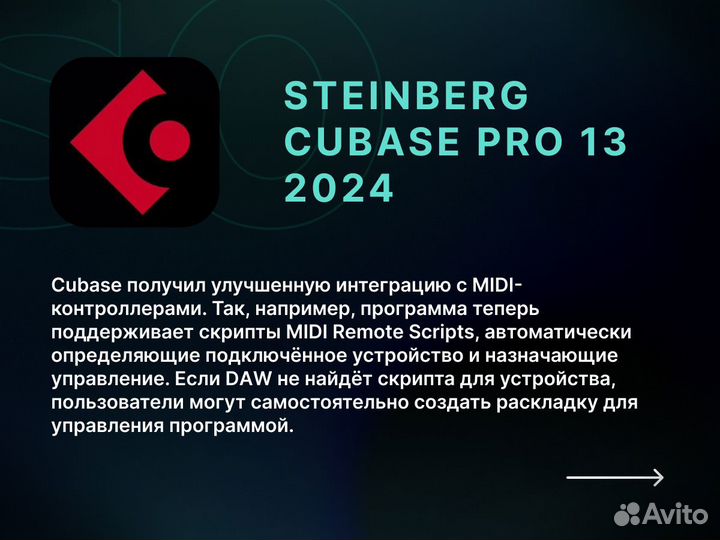 Steinberg Cubase Pro 13 2024. Бессрочно