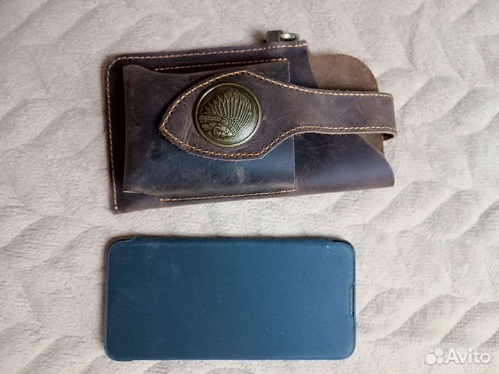 Сумка чехол для смартфона натуральная кожа