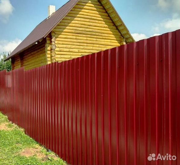 Заборы из профнастила, евроштакетника, 3D